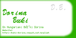 dorina buki business card
